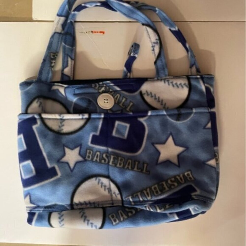 Tote Bag Baseballs Pattern